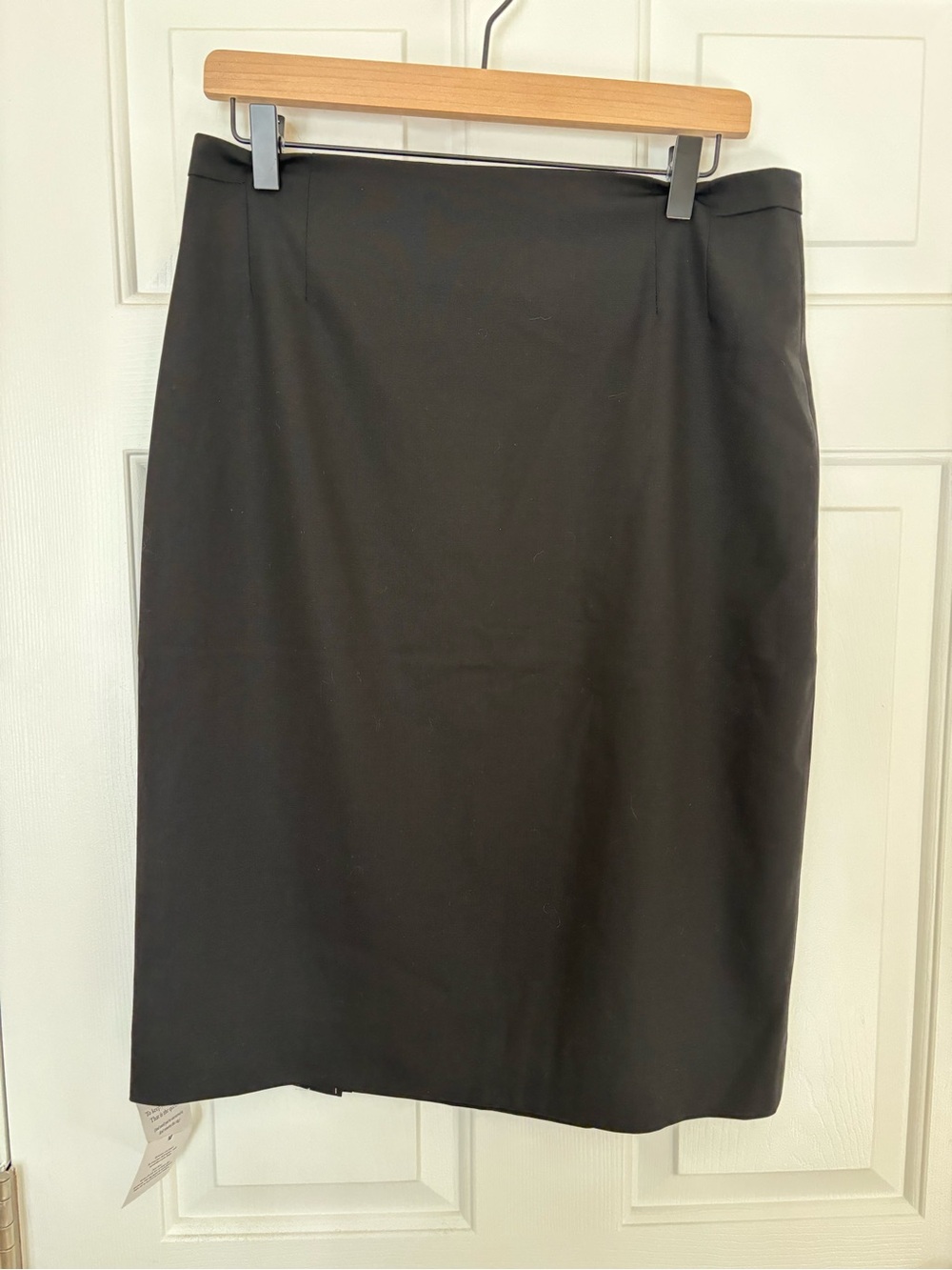MM Lafleur Black Pencil Skirt Wool Size 12 NWT Office Minimalist